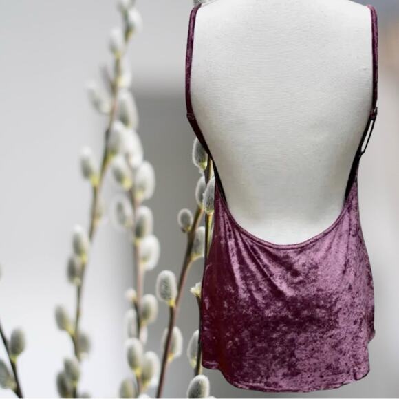 Free People All Night Velvet Tunic Fig Jam Purple Size XS MSRP $68 NWT - Picture 5 of 7